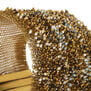 Brass knit black and gold bead bracelet by Milena Zu